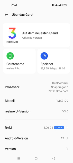 Wählen Sie realme ui