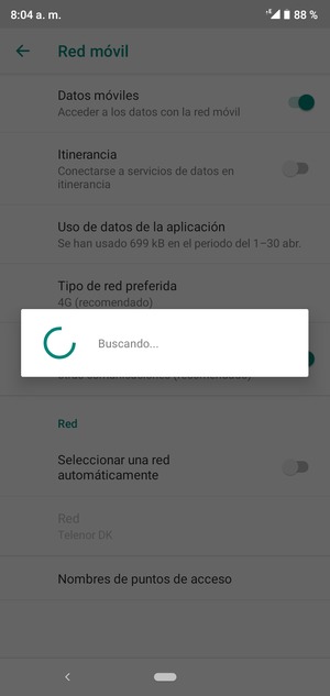 Espere a que la búsqueda termine