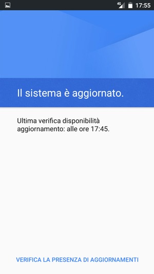 Seleziona VERIFICA LA PRESENZA DI AGGIORNAMENTI
