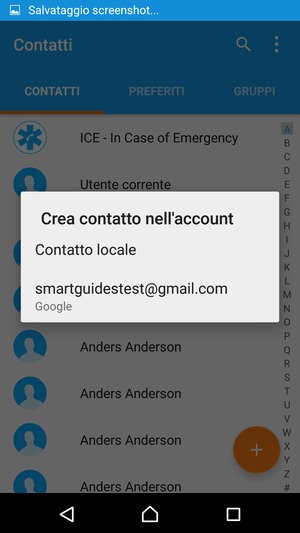 Seleziona il tuo account Google