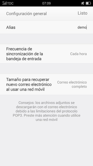 Introduzca su nombre y seleccione Listo