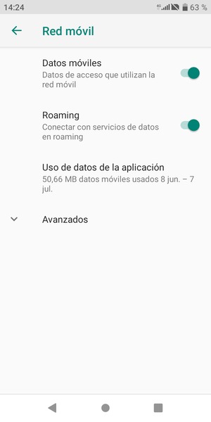 Activar o desactivar Roaming