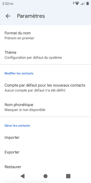 Faites défiler et sélectionnez Importer