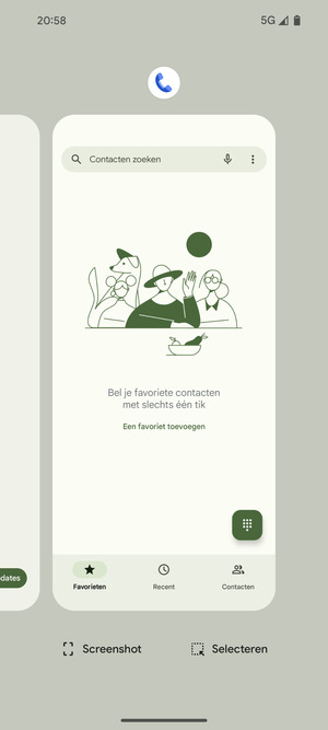 Veeg apps naar boven om ze te sluiten