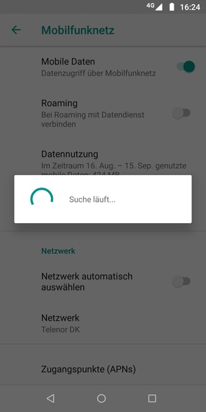 Warten Sie, bis die Suche abgeschlossen ist
