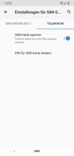 Wählen Sie Public und PIN für SIM-Karte ändern