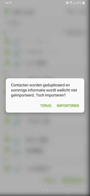 Selecteer IMPORTEREN