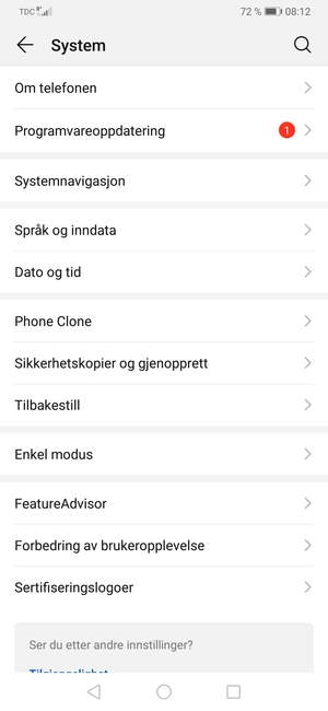 Velg Programvareoppdatering