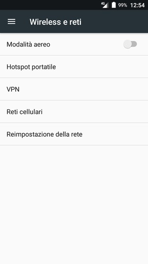 Seleziona Reti cellulari