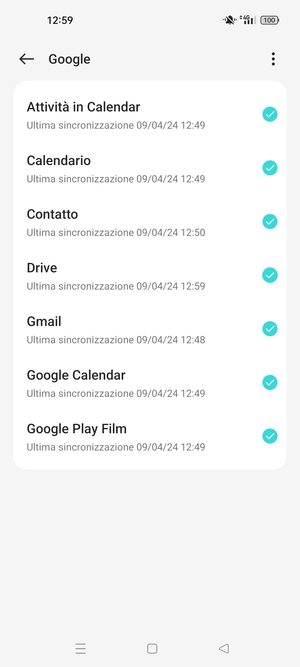Seleziona il tasto Menu
