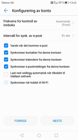 Velg NESTE
