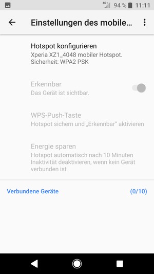 Wählen Sie Hotspot konfigurieren