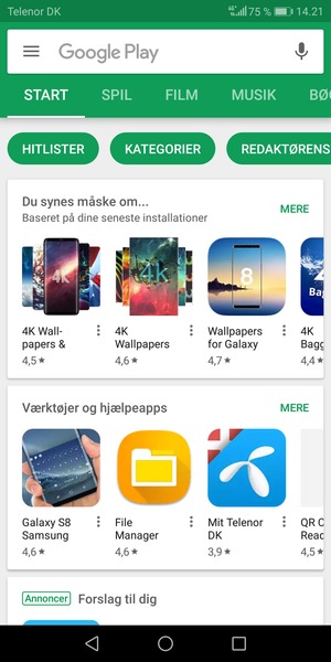 Vælg søgefeltet