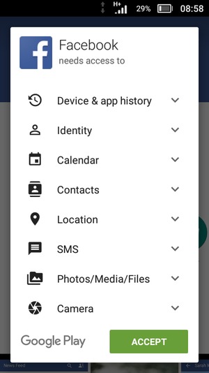 Select ACCEPT