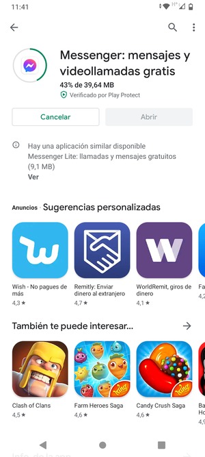 Espere a que el proceso de instalación finalice