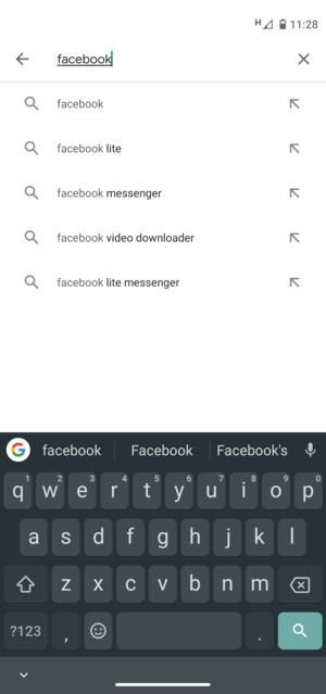 Enter the app name and select Search