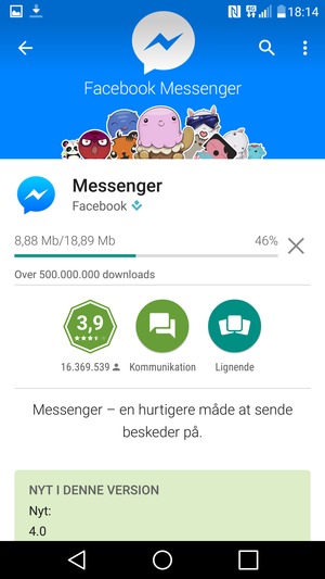 Afvent at installeringen er afsluttet