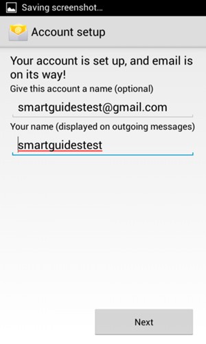 Give your account a name and enter your name. Select Next