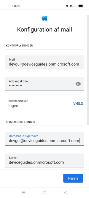 Indtast din adgangskode