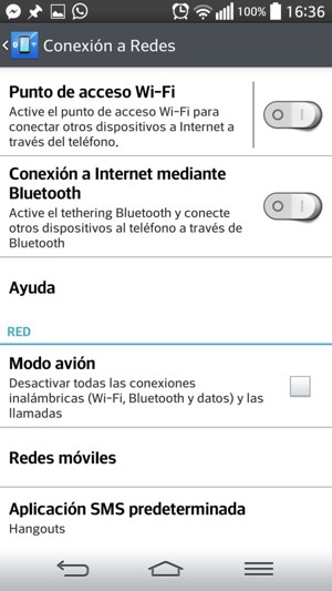 Seleccione Redes móviles