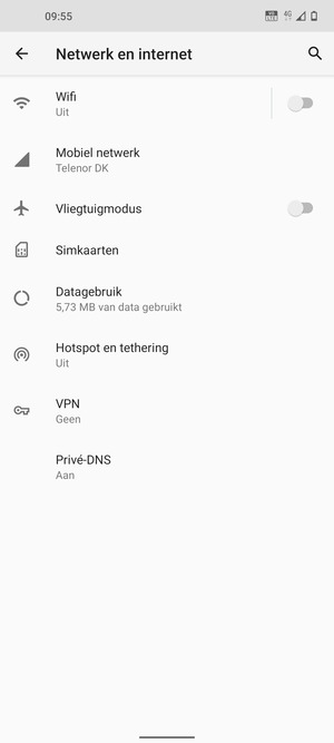 Selecteer Hotspot en tethering