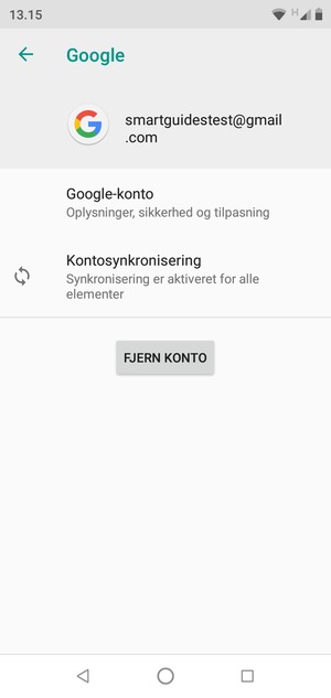Vælg Kontosynkronisering