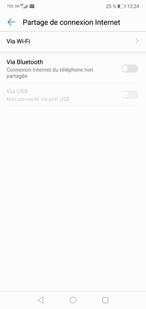 Sélectionnez Via Wi-Fi