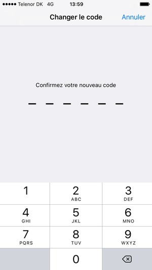 Ressaisissez votre nouveau mot de passe