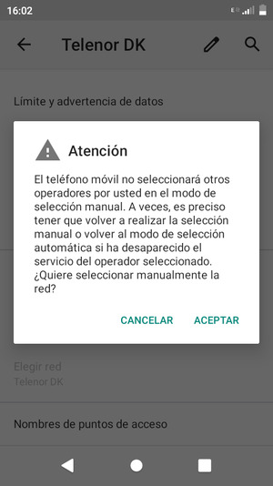 Seleccione ACEPTAR