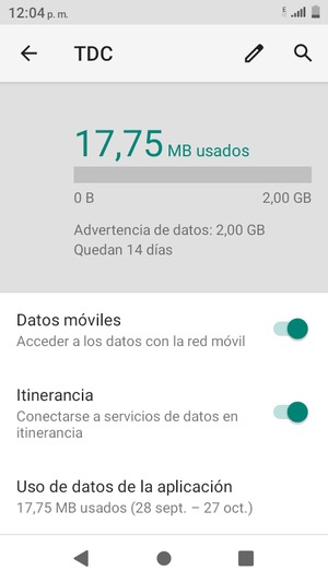Activar o desactivar Itinerancia