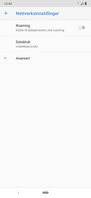 Velg Avansert