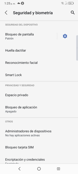 El teléfono ha sido asegurado con un bloqueo de pantalla