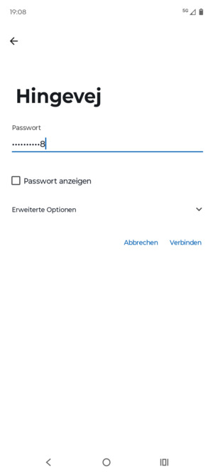 Geben Sie das WLAN-Passwort ein und wählen Sie Verbinden