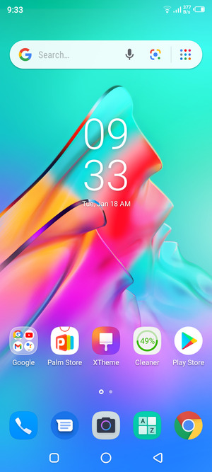 To copy your contacts from the SIM card, return to the Home screen and swipe up