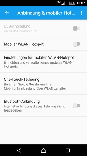 Wählen Sie Einstellungen für mobilen WLAN-Hotspot