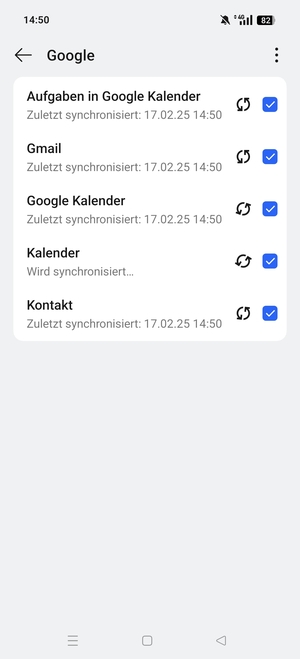 Ihre Daten werden synchronisiert
