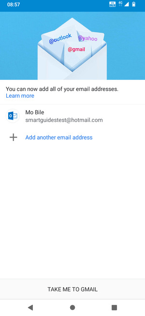 Select TAKE ME TO GMAIL