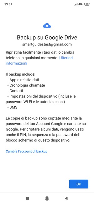 Seleziona OK