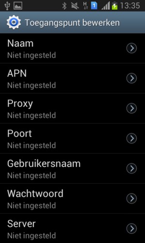 Voer internetgegevens in