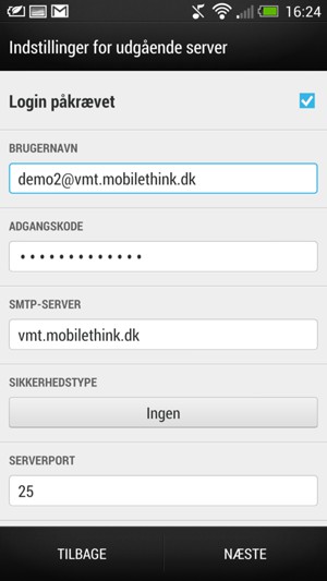 Fjern markeringen i tjekboksen Login påkrævet