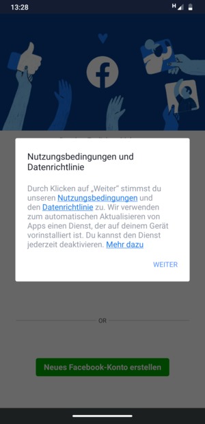Wählen Sie WEITER