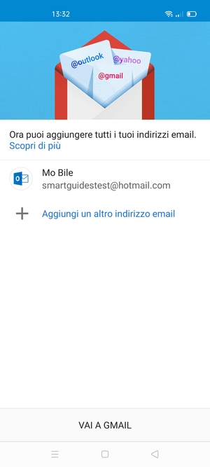 Seleziona VAI A GMAIL