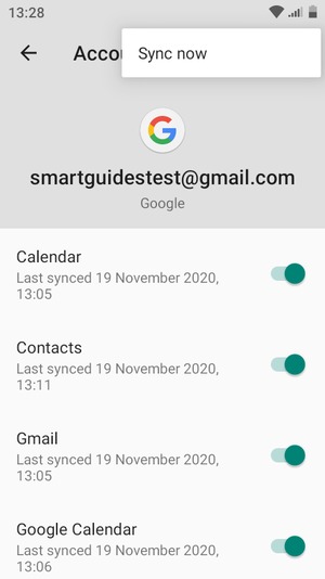 Select Sync now
