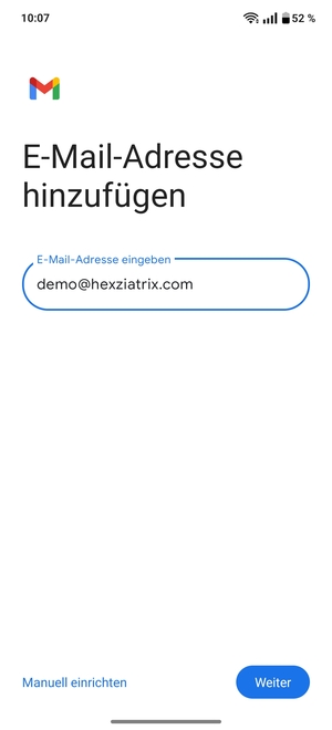 Geben Sie Ihre E-Mail-Adresse ein und wählen Sie Weiter
