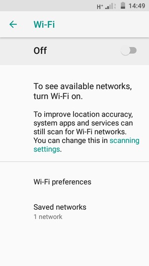 Turn Wi-Fi on