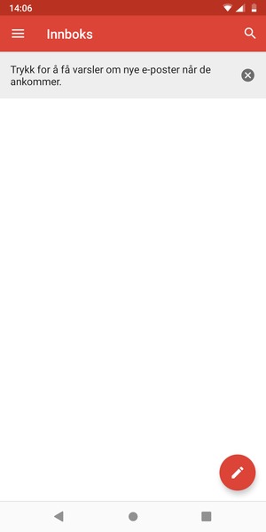 Gmail er klar til bruk