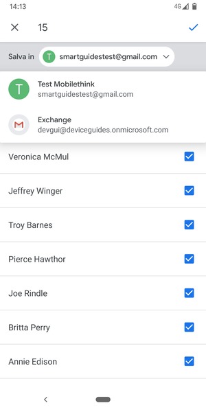 Seleziona il tuo account Google