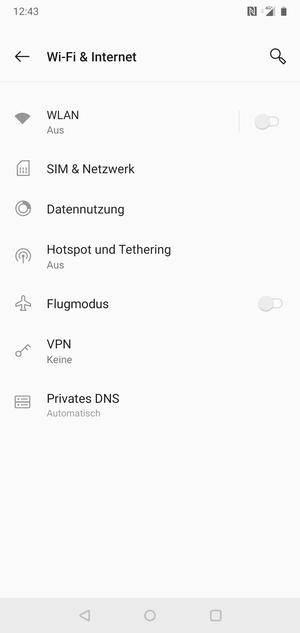 Wählen Sie SIM & Netzwerk