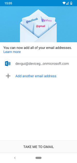 Select TAKE ME TO GMAIL