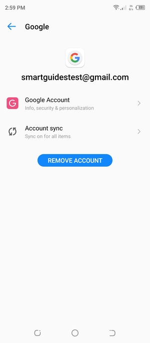 Select Account sync